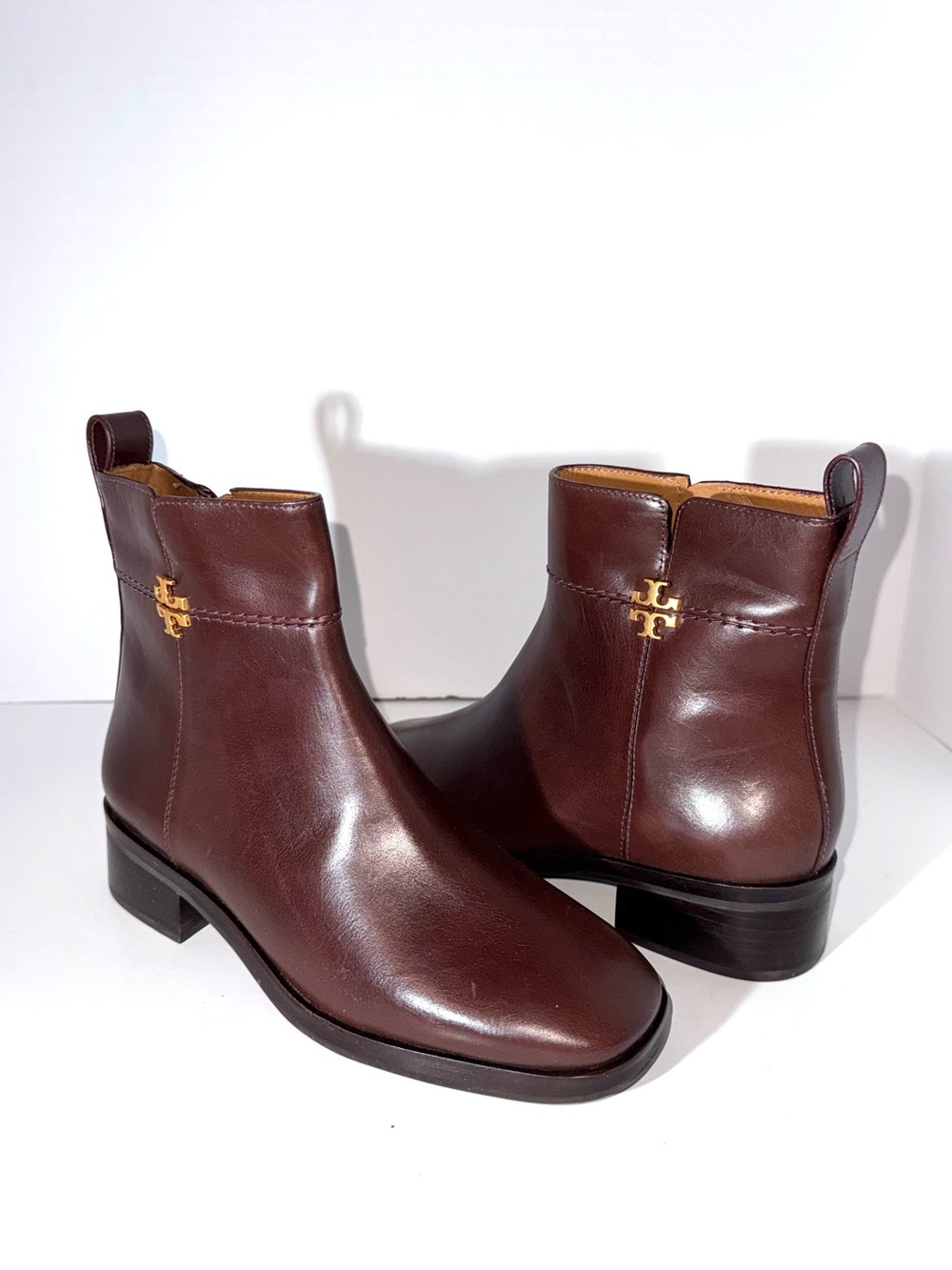 Tory Burch Everly Logo Ankle Boots